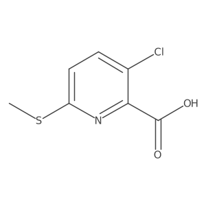 3-Chloro-6-(methylthio)picolinic acid结构式