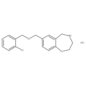 7-{[(2-Chlorobenzyl)oxy]methyl}-2,3,4,5-tetrahydro-1,4-benzoxazepine hydrochloride结构式