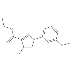 ethyl 1-(3-methoxyphenyl)-4-methyl-1H-pyrazole-3-carboxylate Structure
