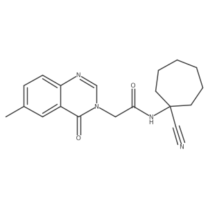 N-(1-cyanocycloheptyl)-2-(6-methyl-4-oxo-3,4-dihydroquinazolin-3-yl)acetamide Structure