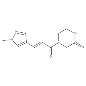 4-(3-(1-Methyl-1h-pyrazol-4-yl)acryloyl)piperazin-2-one结构式