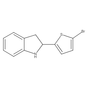 2-(5-Bromo-2-thienyl)-2,3-dihydro-1H-indole结构式