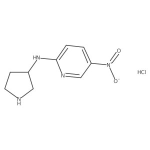 (R)-5-nitro-N-(pyrrolidin-3-yl)pyridin-2-amine hydrochloride结构式