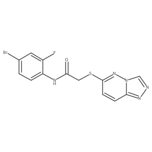 N-(4-bromo-2-fluorophenyl)-2-([1,2,4]triazolo[4,3-b]pyridazin-6-ylsulfanyl)acetamide结构式