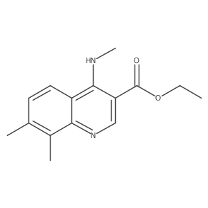 Ethyl 7,8-dimethyl-4-(methylamino)quinoline-3-carboxylate结构式