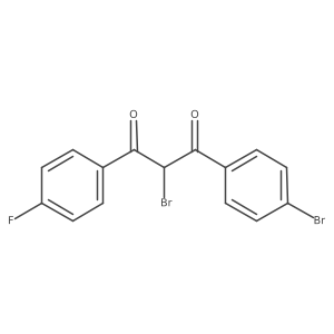 2-Bromo-1-(4-bromophenyl)-3-(4-fluorophenyl)propane-1,3-dione Structure