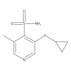 3-Cyclopropoxy-5-methylpyridine-4-sulfonamide结构式