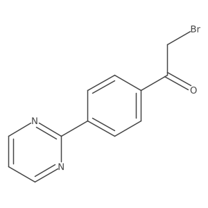 2-Bromo-1-(4-(pyrimidin-2-yl)phenyl)ethanone结构式