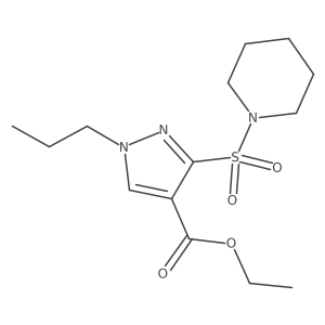 ethyl 3-(piperidin-1-ylsulfonyl)-1-propyl-1H-pyrazole-4-carboxylate Structure