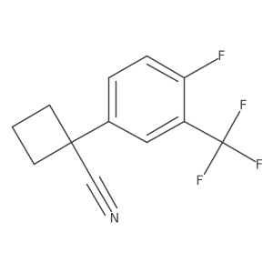 1-(4-Fluoro-3-(trifluoromethyl)phenyl)cyclobutanecarbonitrile Structure