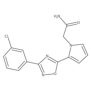 2-(2-(3-(3-chlorophenyl)-1,2,4-oxadiazol-5-yl)-1H-pyrrol-1-yl)acetamide结构式