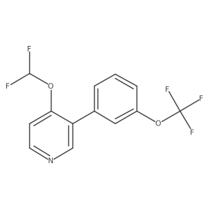 4-(Difluoromethoxy)-3-(3-(trifluoromethoxy)phenyl)pyridine Structure