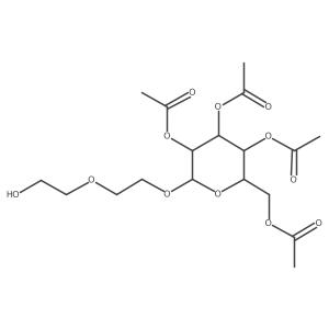 2-[(2-hydroxyethyl)oxy]ethyl 2,3,4,6-tetra-O-acetyl-beta-D-glucopyranoside结构式