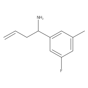 1-(3-Fluoro-5-methylphenyl)but-3-en-1-amine结构式
