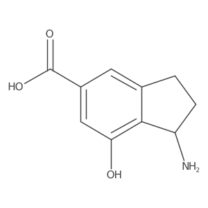 1H-Indene-5-carboxylic acid, 1-amino-2,3-dihydro-7-hydroxy- Structure