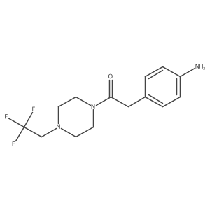 2-(4-Aminophenyl)-1-[4-(2,2,2-trifluoroethyl)-piperazin-1-yl]-ethanone Structure