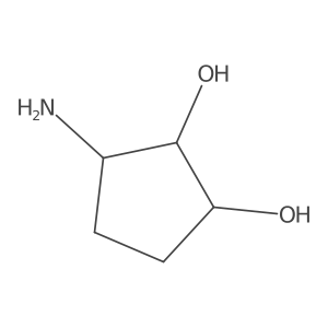 (1S,2R,3R)-3-aminocyclopentane-1,2-diol结构式