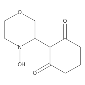 2-(4-Hydroxymorpholin-3-yl)-cyclohexane-1,3-dione结构式