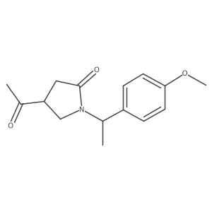 (R)-4-Acetyl-1-((S)-1-(4-methoxyphenyl)ethyl)pyrrolidin-2-one结构式
