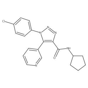 1-(4-chlorophenyl)-N-cyclopentyl-5-(pyridin-3-yl)-1H-1,2,3-triazole-4-carboxamide结构式