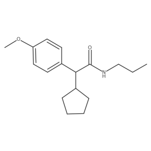 Benzeneacetamide, I+/--cyclopentyl-4-methoxy-N-propyl- Structure