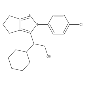 2-(2-(4-Chlorophenyl)-2,4,5,6-tetrahydrocyclopenta[C]pyrazol-3-YL)-2-cyclohexylethanol Structure