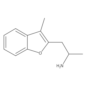 (2S)-1-(3-methyl-1-benzofuran-2-yl)propan-2-amine结构式