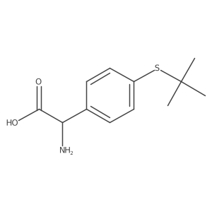 2-Amino-2-(4-(tert-butylthio)phenyl)acetic acid结构式