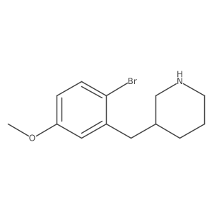 3-(2-Bromo-5-methoxybenzyl)piperidine结构式