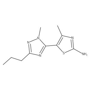 4-Methyl-5-(1-methyl-3-propyl-1h-1,2,4-triazol-5-yl)thiazol-2-amine结构式