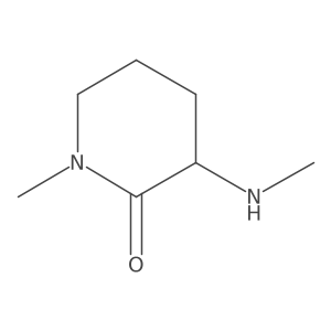 1-Methyl-3-(methylamino)piperidin-2-one结构式