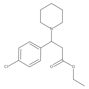 Ethyl 3-(4-chlorophenyl)-3-(piperidin-1-yl)propanoate Structure
