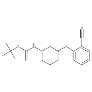 tert-Butyl (R)-(1-(2-cyanobenzyl)piperidin-3-yl)carbamate Structure