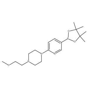 6-[4-(2-Methoxyethyl)-1-piperazinyl]pyridine-3-boronic Acid Pinacol Ester结构式