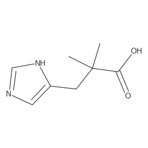 3-(1H-imidazol-5-yl)-2,2-dimethylpropanoic acid结构式