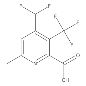 4-(Difluoromethyl)-6-methyl-3-(trifluoromethyl)picolinic acid结构式