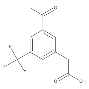 [3-Acetyl-5-(trifluoromethyl)phenyl]acetic acid结构式