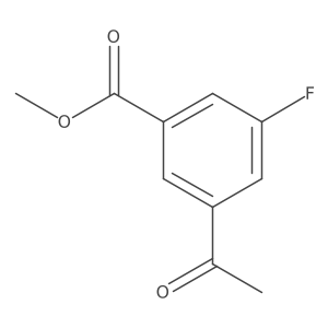 Methyl 3-acetyl-5-fluorobenzoate结构式