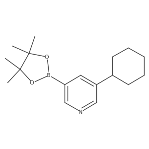3-Cyclohexyl-5-(4,4,5,5-tetramethyl-1,3,2-dioxaborolan-2-YL)pyridine Structure