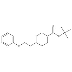 tert-Butyl 4-(2-(pyrazin-2-yloxy)ethyl)piperidine-1-carboxylate Structure