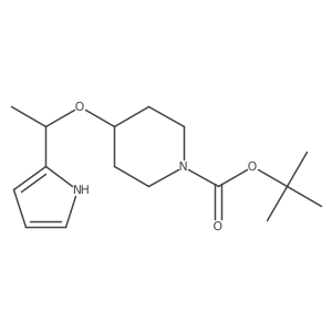tert-Butyl 4-(1-(1H-pyrrol-2-yl)ethoxy)piperidine-1-carboxylate Structure