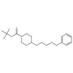 tert-Butyl 4-(3-(pyrazin-2-ylmethoxy)propyl)piperidine-1-carboxylate结构式