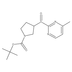 tert-Butyl 3-((4-methylpyrimidin-2-yl)sulfinyl)pyrrolidine-1-carboxylate Structure