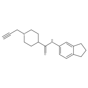 N-(2,3-Dihydro-1H-inden-5-yl)-1-prop-2-ynylpiperidine-4-carboxamide Structure
