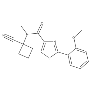N-(1-cyanocyclobutyl)-2-(2-methoxyphenyl)-N-methyl-1,3-thiazole-4-carboxamide Structure