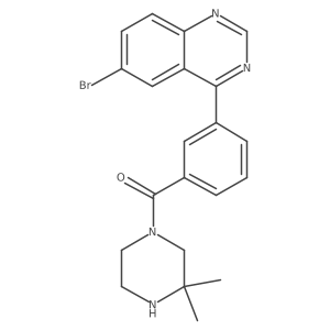 [3-(6-Bromo-quinazolin-4-yl)-phenyl]-(3,3-dimethyl-piperazin-1-yl)-methanone结构式