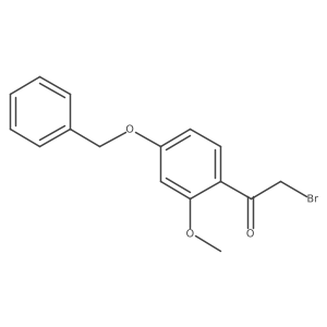 2-Bromo-1-[2-methoxy-4-(phenylmethoxy)phenyl]ethanone结构式