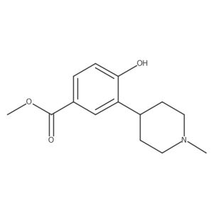 Methyl 4-hydroxy-3-(1-methylpiperidin-4-yl)benzoate结构式