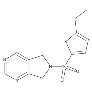 6-((5-ethylthiophen-2-yl)sulfonyl)-6,7-dihydro-5H-pyrrolo[3,4-d]pyrimidine结构式