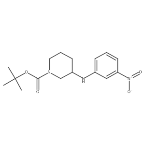 Tert-butyl 3-((3-nitrophenyl)amino)piperidine-1-carboxylate结构式